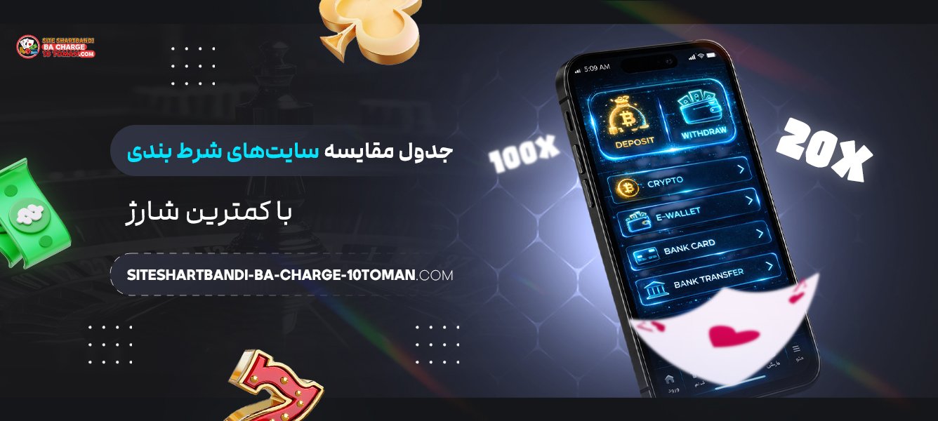 جدول مقایسه سایت‌های شرط بندی با کمترین شارژ